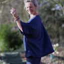 Blouse Annette – Lin bleu indigo