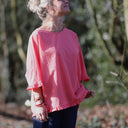 Blouse Annette – Broderie de coton pastèque