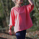 Blouse Annette – Broderie de coton pastèque