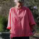 Blouse Annette – Broderie de coton pastèque