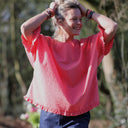 Blouse Annette – Broderie de coton pastèque