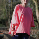 Blouse Annette – Broderie de coton pastèque