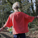 Blouse Annette – Coton tressé Corail Solaire