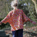 Blouse Annette – Double gaze de coton “Fleurs en Feu”