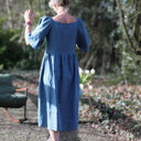 Robe Iloé – Lin bleu navy