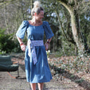 Robe Iloé – Lin bleu navy