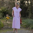 Robe Acacia - coton rayé figue