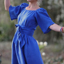 Robe Iloé – Lin bleu majorelle