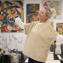 Le Poncho Douillet Pétronille - fourrure miel