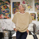 Le Poncho Douillet Pétronille - fourrure miel