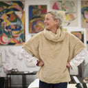 Le Poncho Douillet Pétronille - fourrure miel