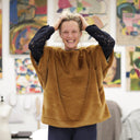 Le Poncho Douillet Pétronille - fourrure camel