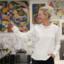 Blouse  Fantine - Double gaze de coton blanc cassé