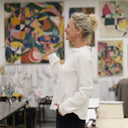 Blouse  Fantine - Double gaze de coton blanc cassé