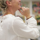 Blouse  Fantine - Double gaze de coton blanc cassé