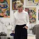 Blouse  Fantine - Double gaze de coton blanc cassé