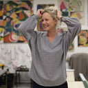 Blouse  Mina – Flanelle tartan de coton acidulé