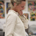 Blouse  Fantine - Double gaze de coton écru brodé