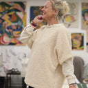 Le Poncho Douillet Pétronille - Sherpa crème