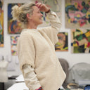 Le Poncho Douillet Pétronille - Sherpa crème