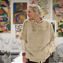 Le Poncho Douillet Pétronille - fourrure ficelle