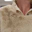 Le Poncho Douillet Pétronille - fourrure ficelle