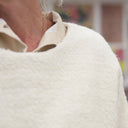 Le Poncho Douillet Pétronille - tweed bouclette blanc cassé