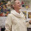 Le snood Douillet Nilo - tweed bouclette blanc cassé - hauteur 14cm