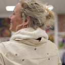 Le snood Douillet Nilo - tweed bouclette blanc cassé - hauteur 14cm