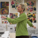 Blouse  Fantine - Viscose lin - Vert prairie