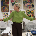 Blouse  Fantine - Viscose lin - Vert prairie