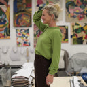 Blouse  Fantine - Viscose lin - Vert prairie