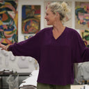 Blouse  Mina – Sergé de viscose prune