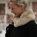 Le snood Douillet Nilo - Fourrure ficelle - hauteur 14cm