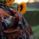 Robe Edonie coupe midi - Satin de coton Pavot Ocre