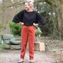 Blouse Annette – Double gaze de coton noire