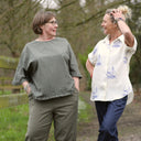 Blouse Annette - Broderie fleurie kaki