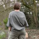 Blouse Annette - Broderie fleurie kaki