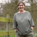 Blouse Annette - Broderie fleurie kaki