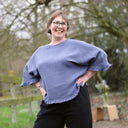 Blouse Annette – Double gaze de coton Bleu encre