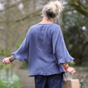 Blouse Annette – Double gaze de coton Bleu encre