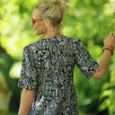Robe Édonie — Viscose herbier bleu nuit