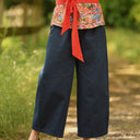 Pantalon Briac - sergé de coton bleu marine