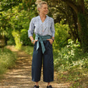 Pantalon Briac - sergé de coton bleu marine