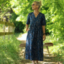 Robe Édonie — Coton bleu de serre