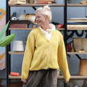 Gilet col V Hermine — mohair mimosa