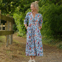 Robe Diane - Coton Volière bleutée