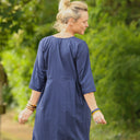 Robe Diane - Popeline de coton marine