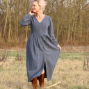 Robe Clémence -  lin stone bleu