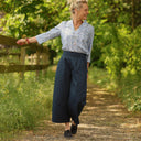 Pantalon Briac - sergé de coton bleu marine